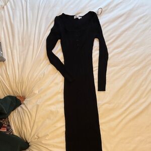 Long sleeve ribbed midi dress